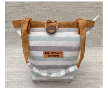 Bill Brown Bags Gabriella Bag, Zip Up Top, Handbag, Reusable Cotton Bag